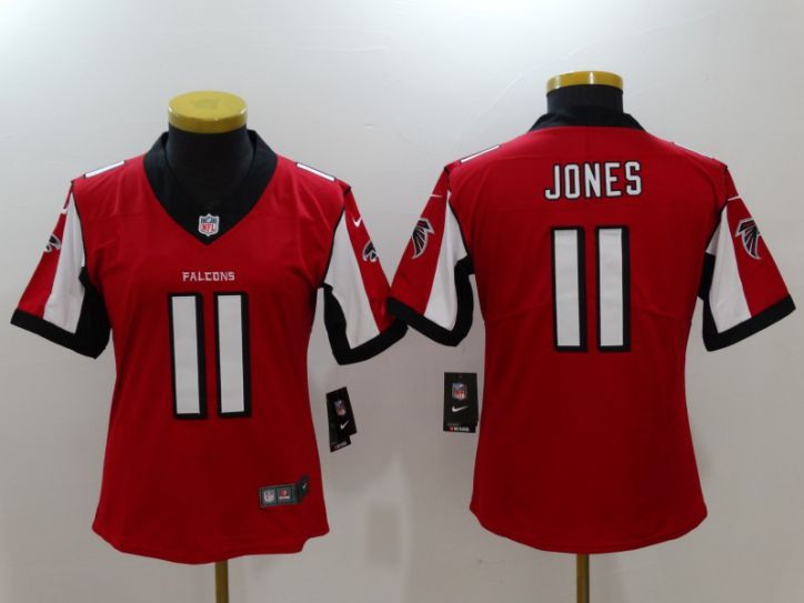 Women Atlanta Falcons 11 Jones Red Nike Vapor Untouchable Limited NFL Jersey